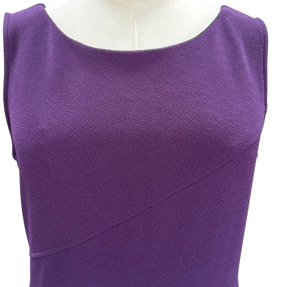 Maya Brooke Purple Sheath Dress SZ 12 Sleeveless Career Cocktail Wedding Guest
